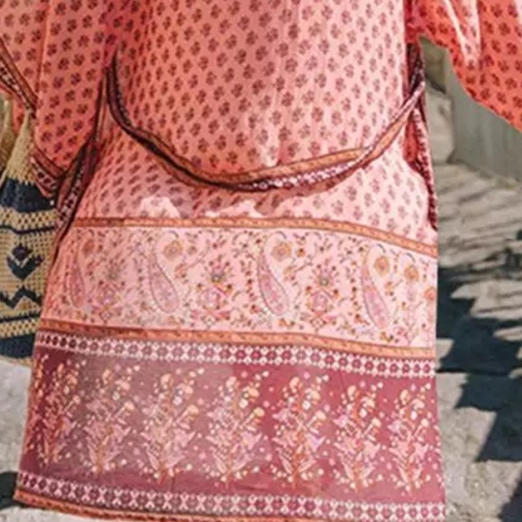 Beautiful teal or desert sunset Cover up kimono - Picture 2 of 8